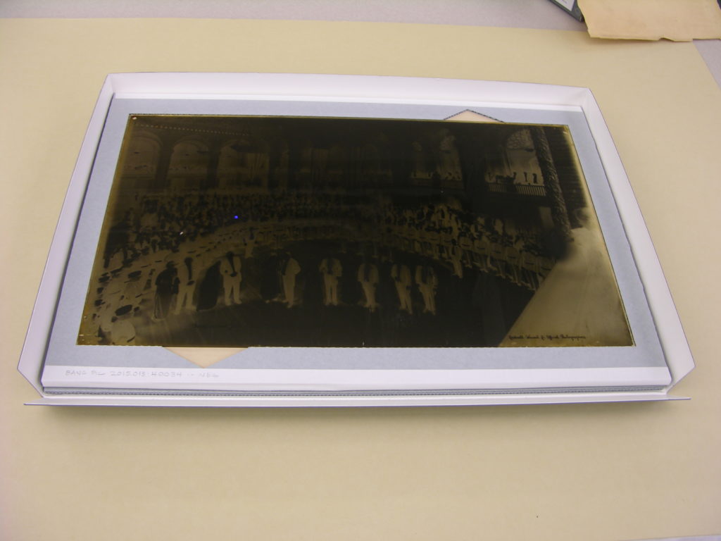 Custom archival box for large glass negatives