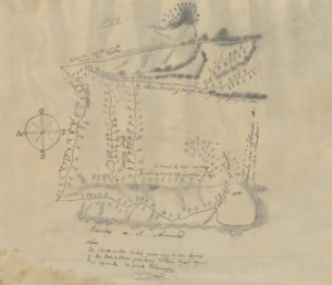 hand drawn map of Aguajito Rancho