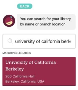 Searching the website for the "university of California Berkeley"