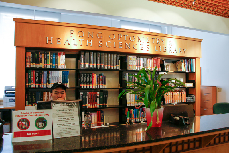 The Pamela and Kenneth Fong Optometry and Health Sciences Library.