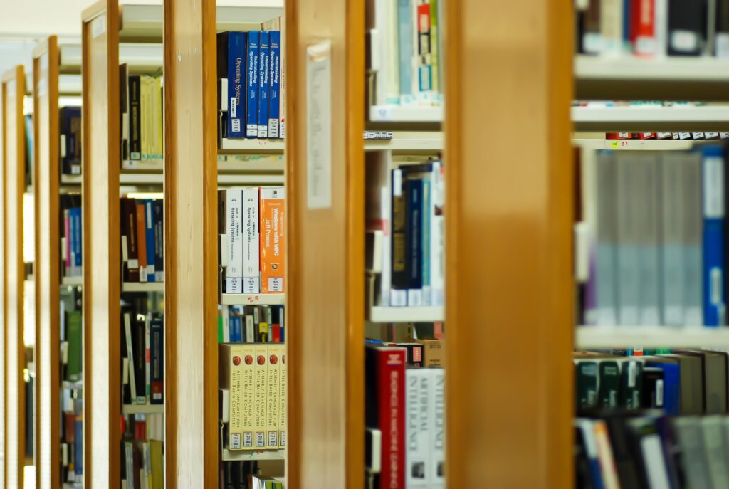 image of library bookshelf with books