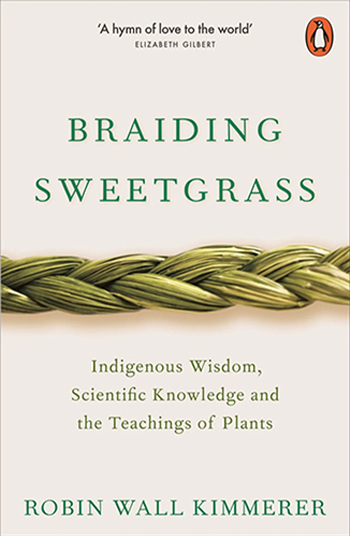 Book cover for braiding sweetgrass