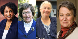Montage of Shirley Weber, Lois Wolk, Fran Pavley, and Loni Hancock