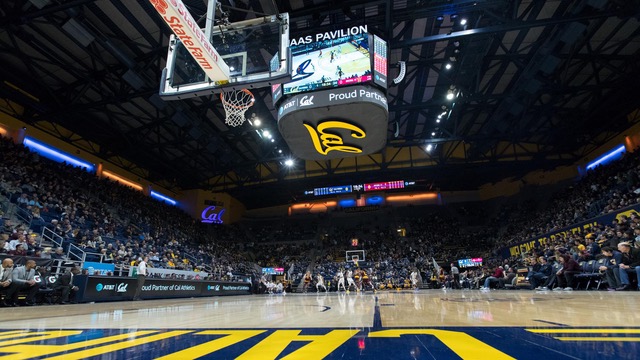 Picture of Haas Pavilion taken from the southern baseline. 
