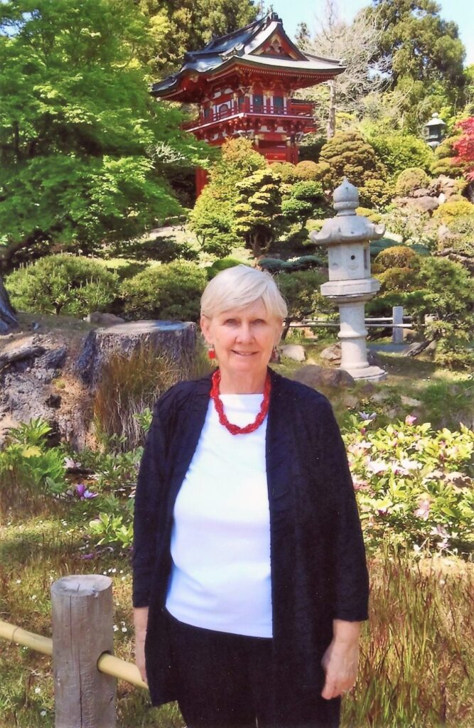 Cheryl Resh in San Francisco's Japanese Tea Garden
