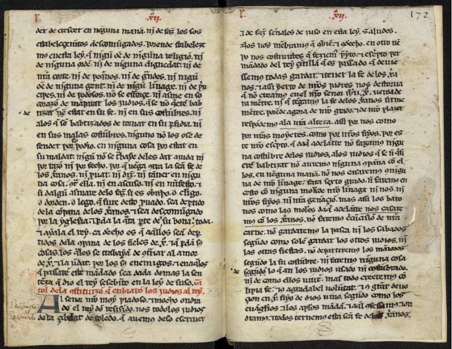 Folios 171v y 172r del ms. BNE 5814