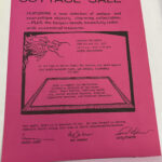 pink flyer advertising a "cottage sale" to benefit Gay/Lesbian Liberation