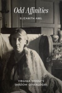 cover of odd affinities with a black and white image of Virginia Woolf sitting, looking wistfully at the camera.