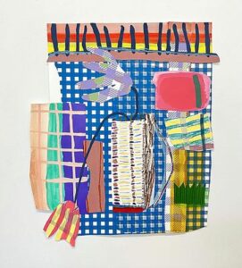 Collage, Mixed Media, Serigraph Print by Megan Stroech entitled Making Arrangements