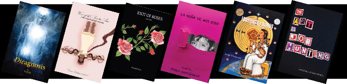 Banner for riot of roses with six book covers