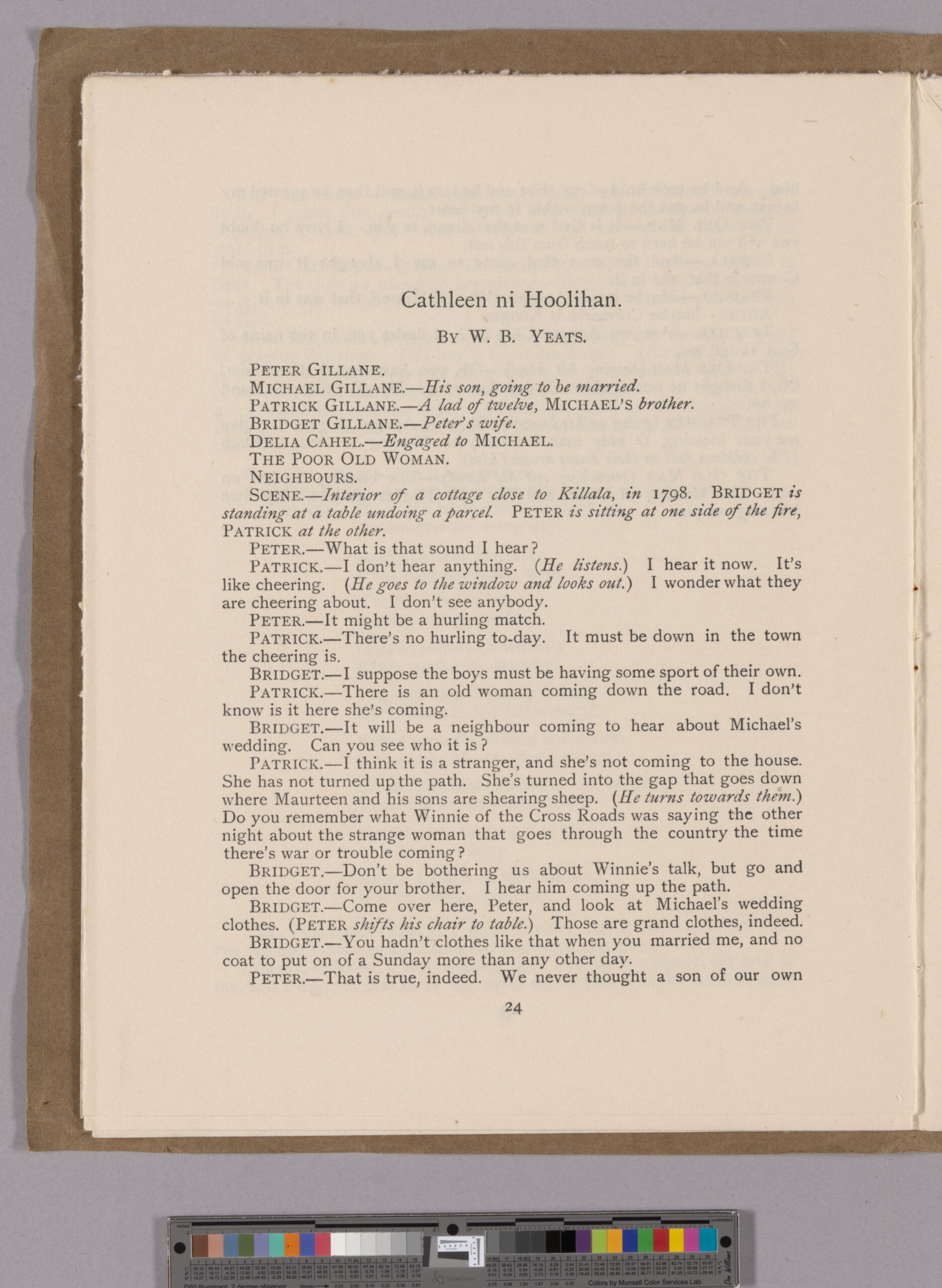 Photograph of Yeats play