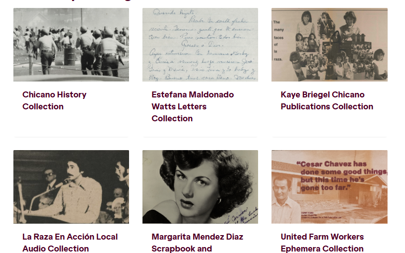 Browse by CollectionBrowse the documents within Latin American Histories in the United States by collection, allowing you to focus on specific groups of sources. More information on the contributing archives can be found in the Guide to the Archival Collections.